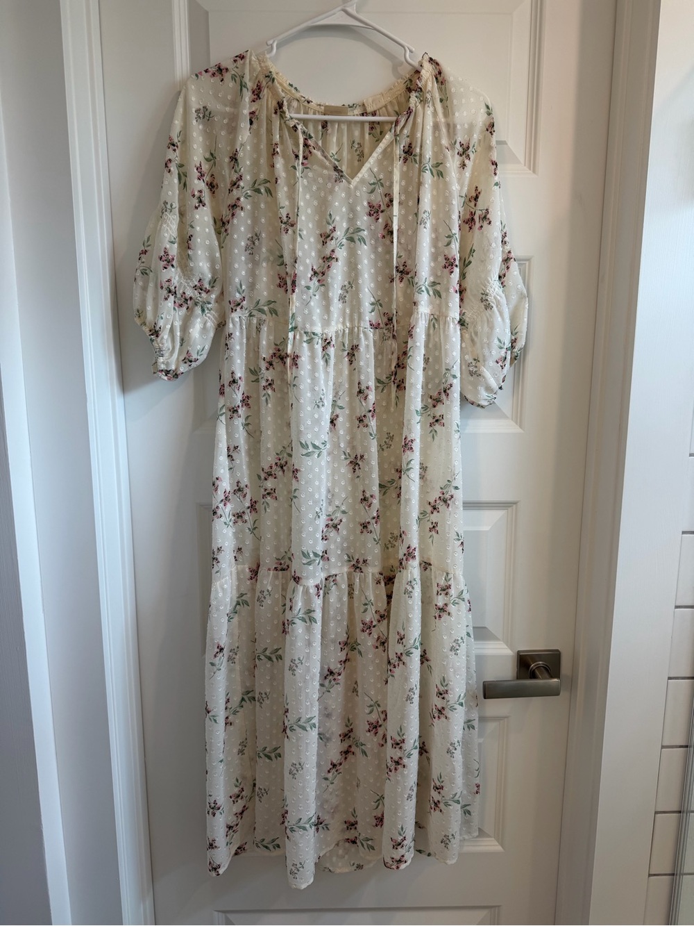 Levi's Cream Floral Maxi Dress